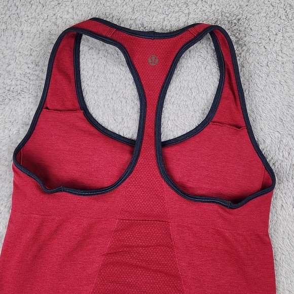 Lululemon Tank Top Womens Sz 8 Magenta Racerback Seamless Athletic Yoga Gym - Picture 9 of 13